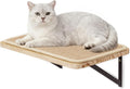 Cat Floating Wall Shelf with Cat Scratching Mat, 1PC 9.7X16.6 Inch Large 1 Inch Thick Wood Cat Window Perches Hanging Shelves Wall Mounted Beds for Sleeping, Playing, Climbing, Support to 30 LBS